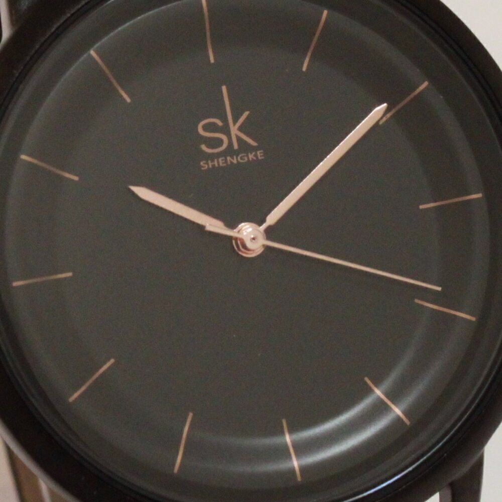 Ladies Dress Quartz Watch Black Dial Black Strap 38mm - Picture 12 of 12
